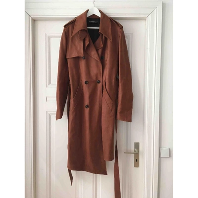 Pre-owned Y/project Brown Leather Coat