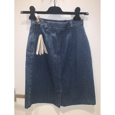 Pre-owned Gucci Mid-length Skirt In Blue