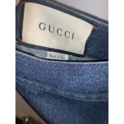 Pre-owned Gucci Mid-length Skirt In Blue