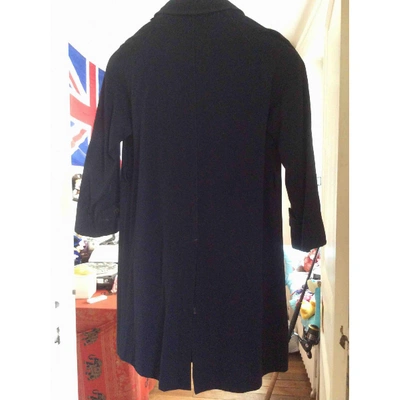 Pre-owned Burberry Coat In Navy