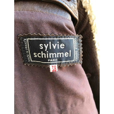 Pre-owned Sylvie Schimmel Leather Short Vest In Brown