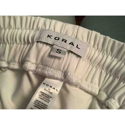 Pre-owned Koral White Spandex Trousers
