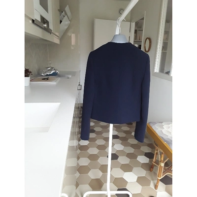Pre-owned Carven Wool Short Vest In Blue