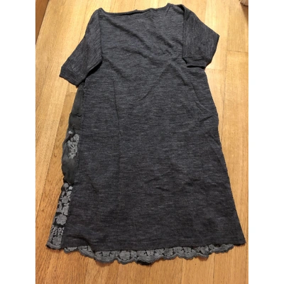 Pre-owned Twinset Wool Dress In Grey