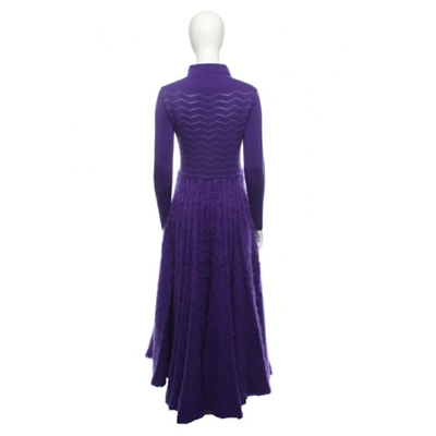 Pre-owned Emporio Armani Purple Wool Dress