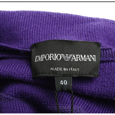 Pre-owned Emporio Armani Purple Wool Dress