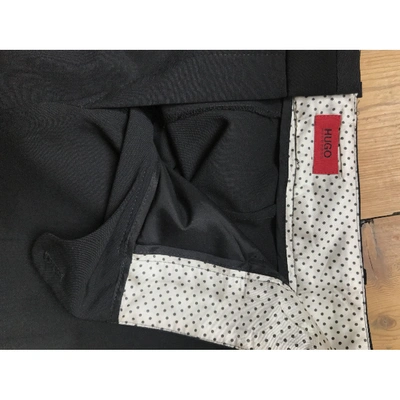 Pre-owned Hugo Boss Black Cotton Trousers