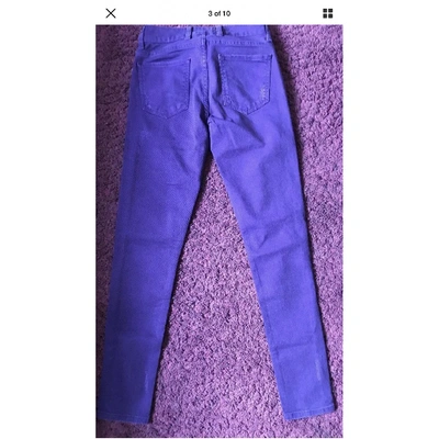 Pre-owned Sandro Slim Jeans In Purple