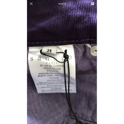 Pre-owned Sandro Slim Jeans In Purple