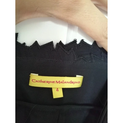 Pre-owned Catherine Malandrino Silk Mini Dress In Black