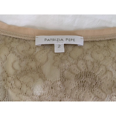 Pre-owned Patrizia Pepe Lace Top In Beige