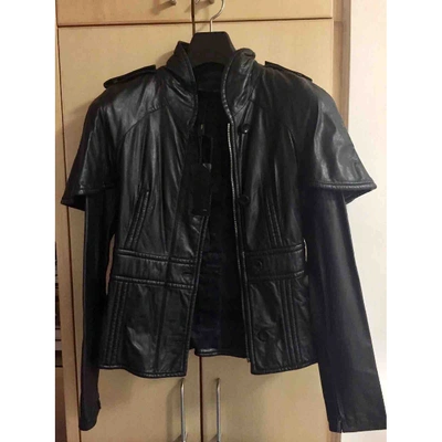 Pre-owned Fendi Black Leather Leather Jacket