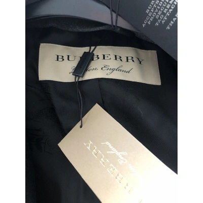 Pre-owned Burberry Black Wool Trench Coat