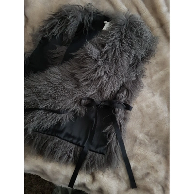 Pre-owned Givenchy Grey Mongolian Lamb Jacket