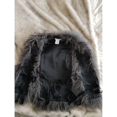 Pre-owned Givenchy Grey Mongolian Lamb Jacket