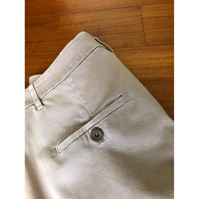 Pre-owned Brunello Cucinelli Beige Cotton Trousers