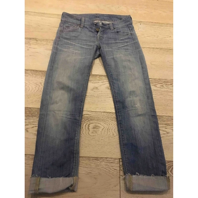 Pre-owned Htc Straight Jeans In Blue