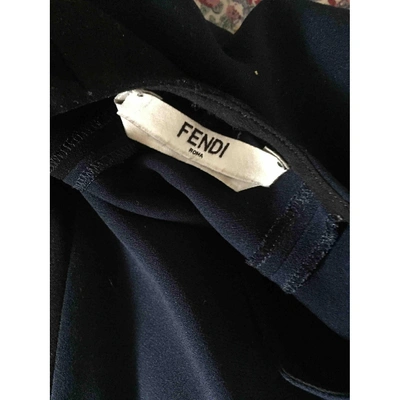 Pre-owned Fendi Blue Polyester Top