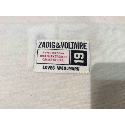 Pre-owned Zadig & Voltaire Spring Summer 2019 Ecru Wool  Top