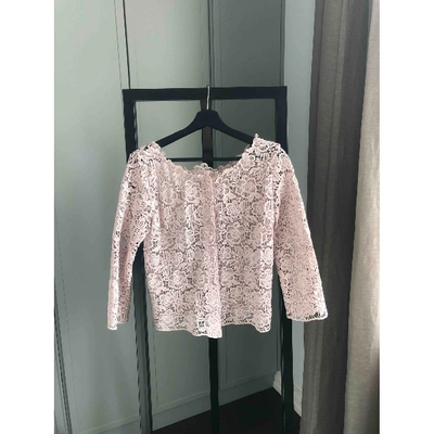 Pre-owned Sand Pink Lace  Top