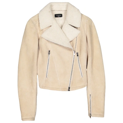 Pre-owned Alaïa Ecru Shearling Jacket