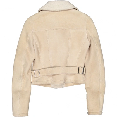 Pre-owned Alaïa Ecru Shearling Jacket