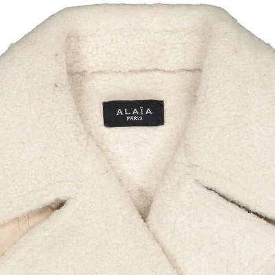 Pre-owned Alaïa Ecru Shearling Jacket