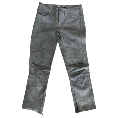 Pre-owned Closed Grey Suede Trousers