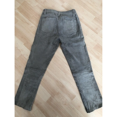 Pre-owned Closed Grey Suede Trousers