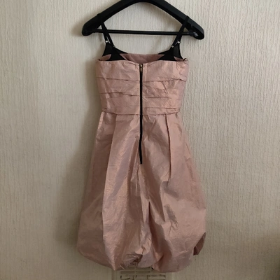 Pre-owned Burberry Silk Mini Dress In Metallic