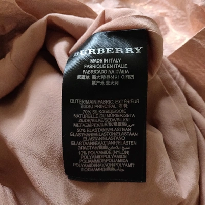 Pre-owned Burberry Silk Mini Dress In Metallic