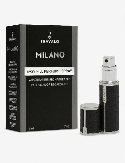 Shop Travalo Black Milano Refillable Perfume Bottle