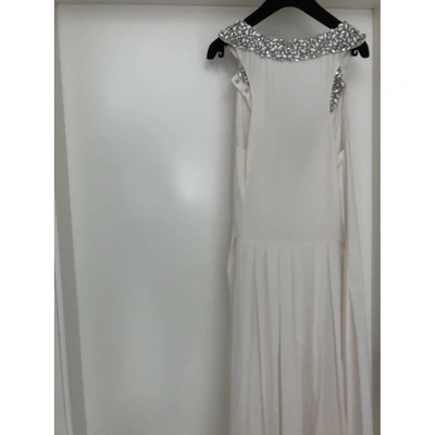 Pre-owned Ermanno Scervino Silk Maxi Dress In White