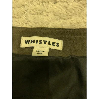 Pre-owned Whistles Mid-length Skirt In Khaki