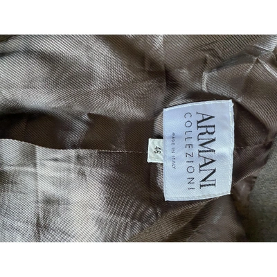 Pre-owned Armani Collezioni Wool Blazer In Brown