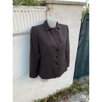 Pre-owned Armani Collezioni Wool Blazer In Brown