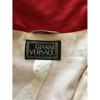 Pre-owned Versace Short Vest In Red