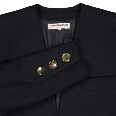 Pre-owned Saint Laurent Wool Jacket In Navy