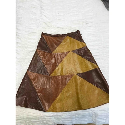 Pre-owned Bernhard Willhelm Leather Mini Skirt In Other