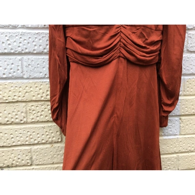 Pre-owned Carolina Herrera Mid-length Dress In Brown