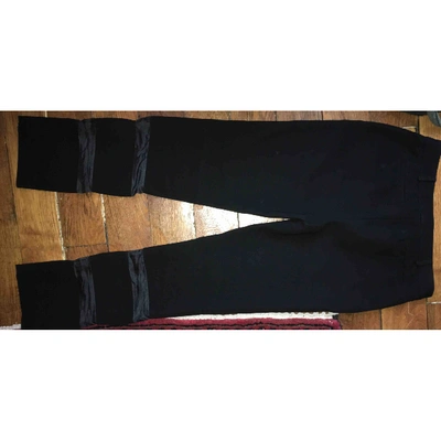Pre-owned Harmony Straight Pants In Black