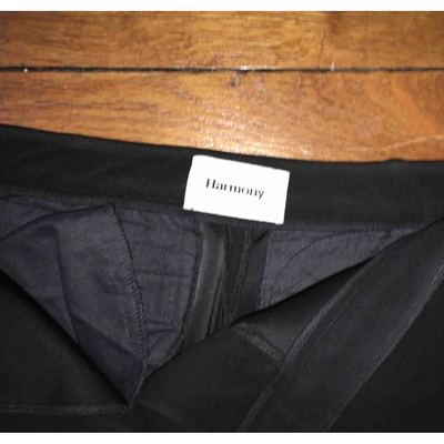 Pre-owned Harmony Straight Pants In Black