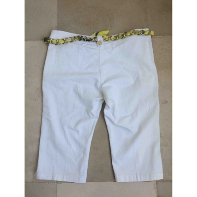 Pre-owned Versace Short Pants In White