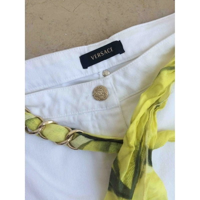 Pre-owned Versace Short Pants In White