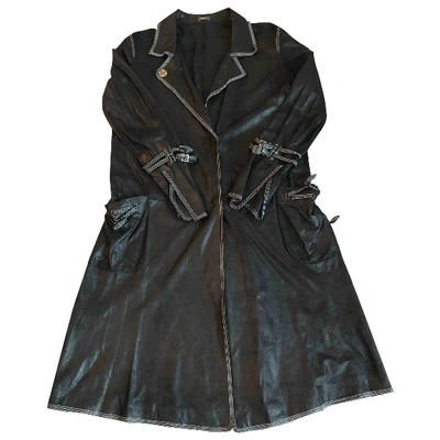 Pre-owned Sylvie Schimmel Leather Coat In Black