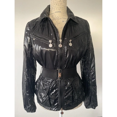 Pre-owned Moncler Black Polyester Leather Jackets