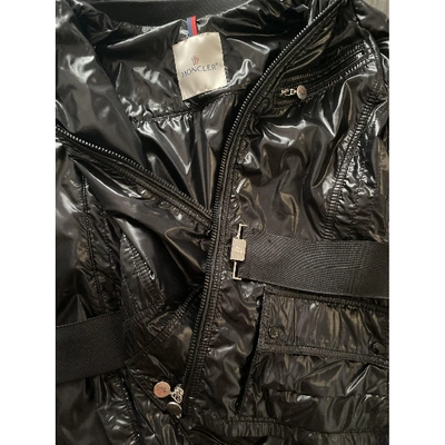 Pre-owned Moncler Black Polyester Leather Jackets