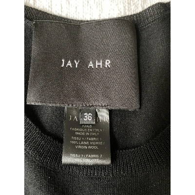 Pre-owned Jay Ahr Wool Mini Dress In Black