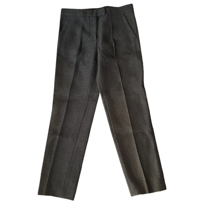 Pre-owned Fendi Wool Slim Pants In Black