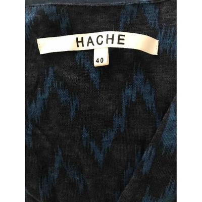 Pre-owned Hache Linen Mid-length Dress In Multicolour